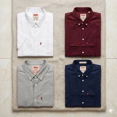 Premium Oxford Cotton Shirts for Men – Export Quality 4 PCS Combo