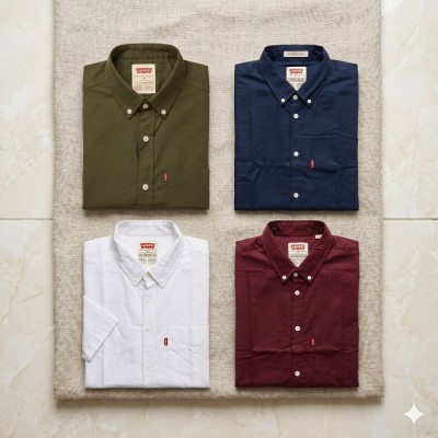 Premium Oxford Cotton Shirts for Men – Export Quality 4 PCS Combo
