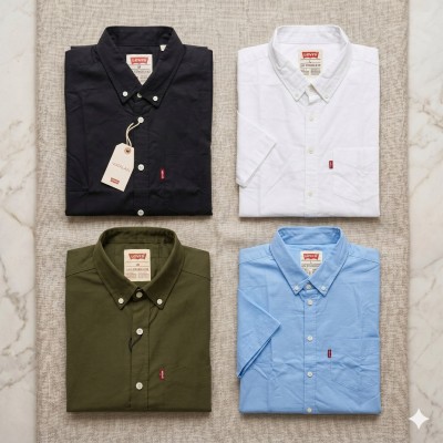 Premium Oxford Cotton Shirts for Men – Export Quality 4 PCS Combo