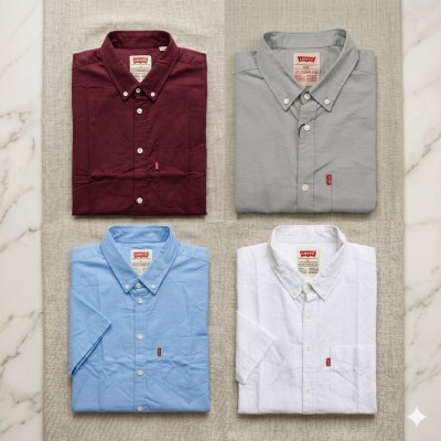 Premium Oxford Cotton Shirts for Men – Export Quality 4 PCS Combo