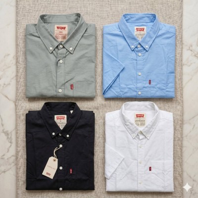 Premium Oxford Cotton Shirts for Men – Export Quality 4 PCS Combo