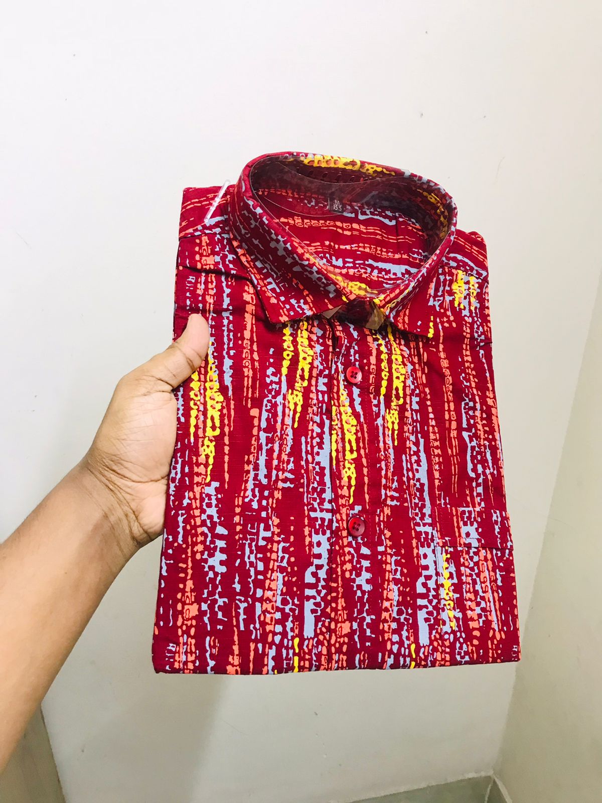 Half sleeve Arong fabric shirt for men