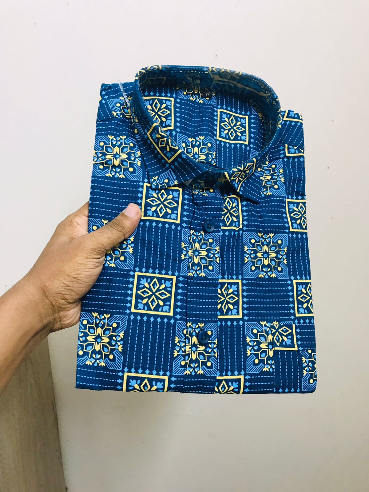 Half sleeve Arong fabric shirt for men