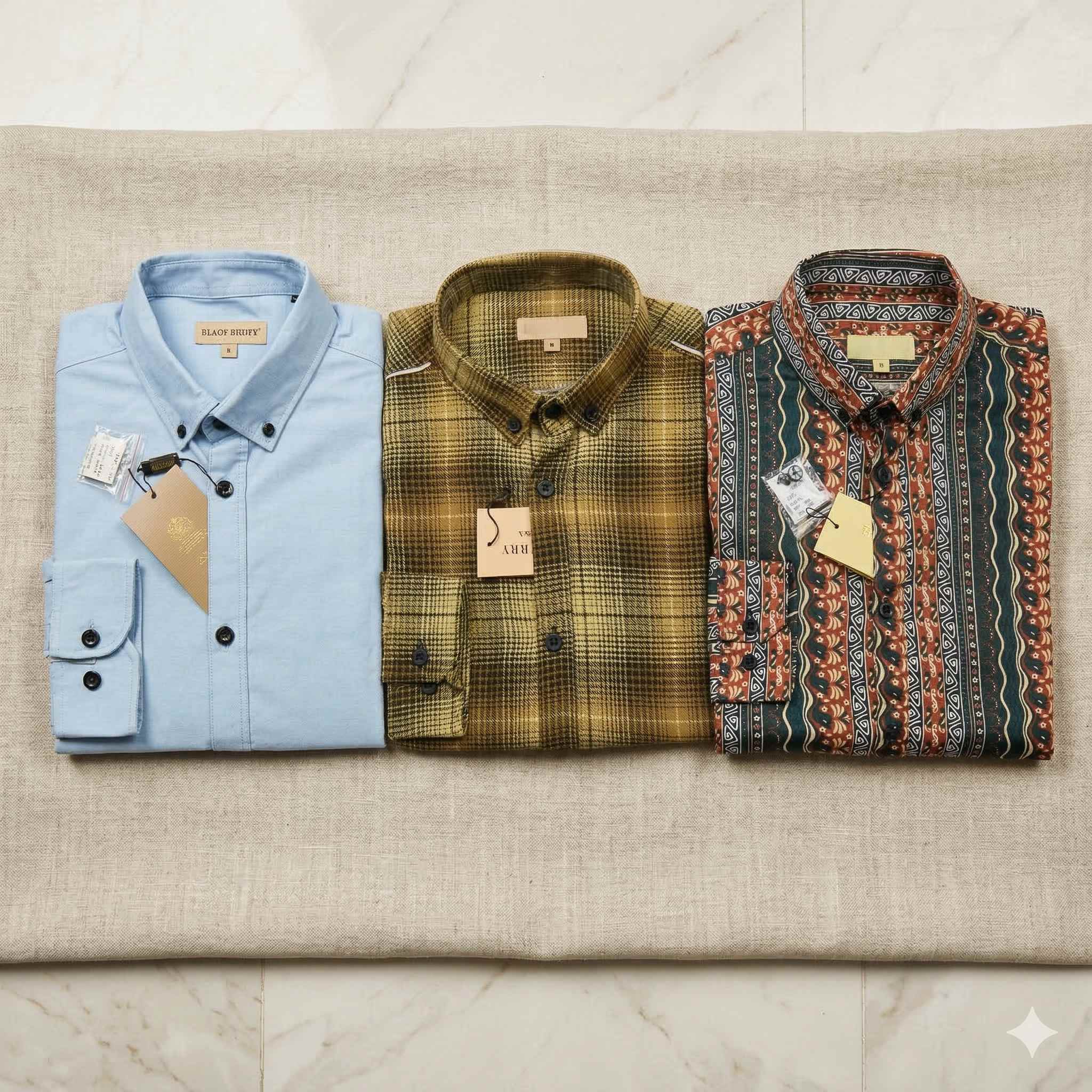 Premium Quality Long Sleeve Shirt Combo 3 Psc