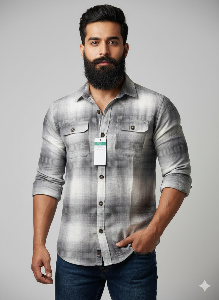 Premium Full Sleeve Double Pocket Shirt