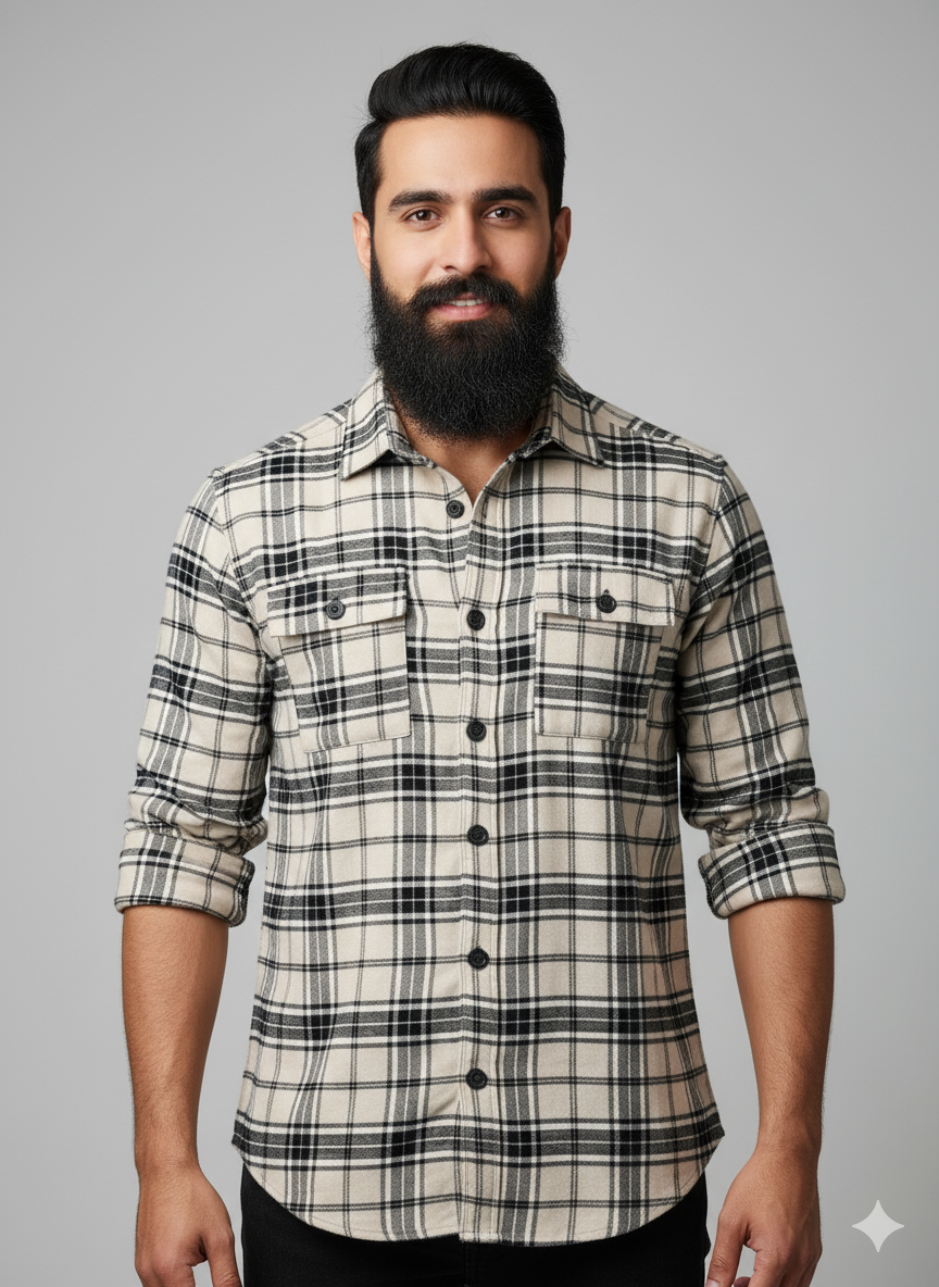 Premium Full Sleeve Double Pocket Shirt