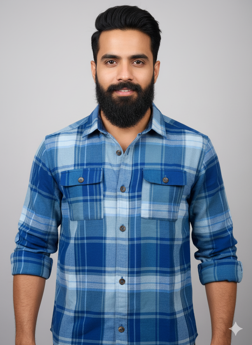 Premium Full Sleeve Double Pocket Shirt