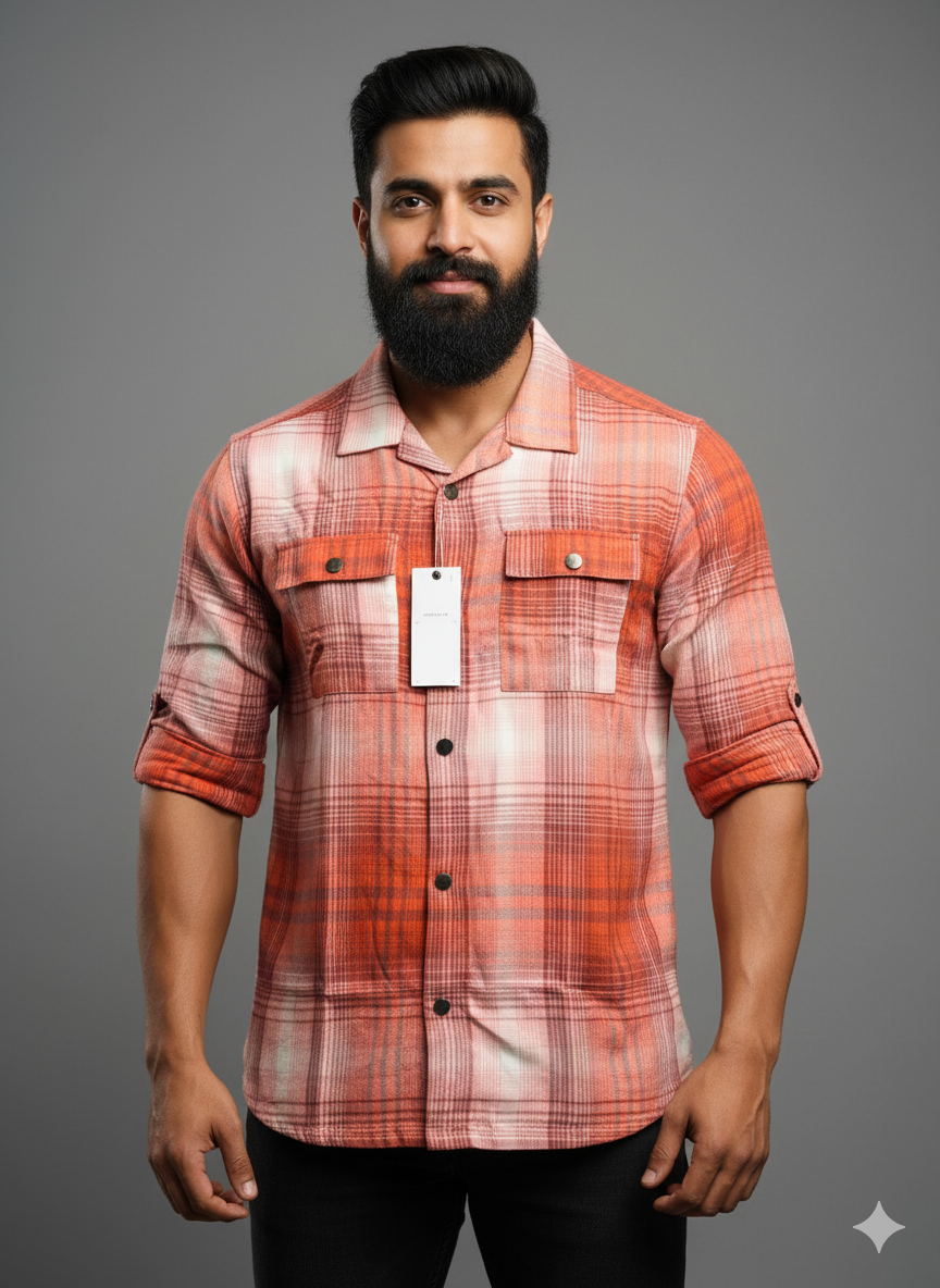 Premium Full Sleeve Double Pocket Shirt