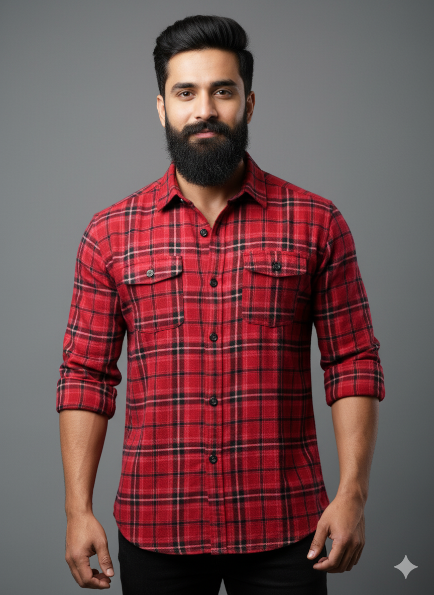 Premium Full Sleeve Double Pocket Shirt