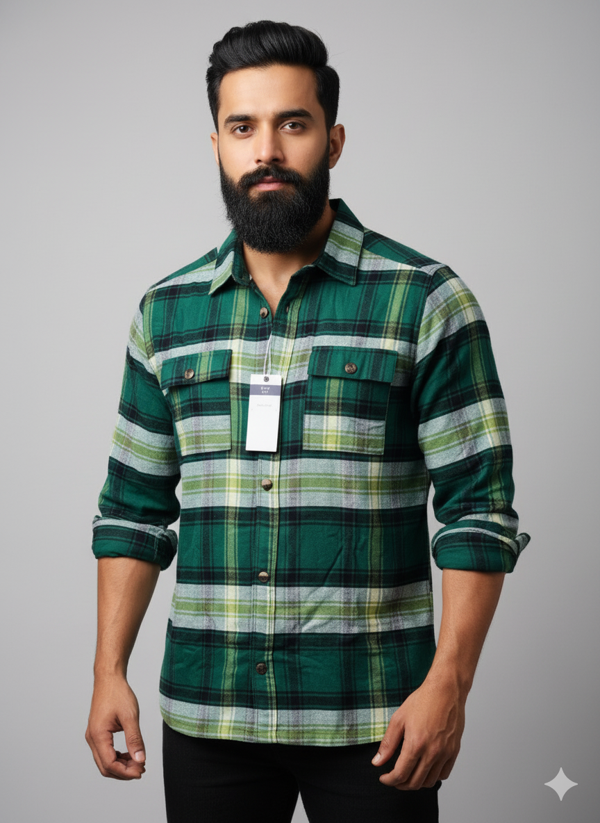 Premium Full Sleeve Double Pocket Shirt