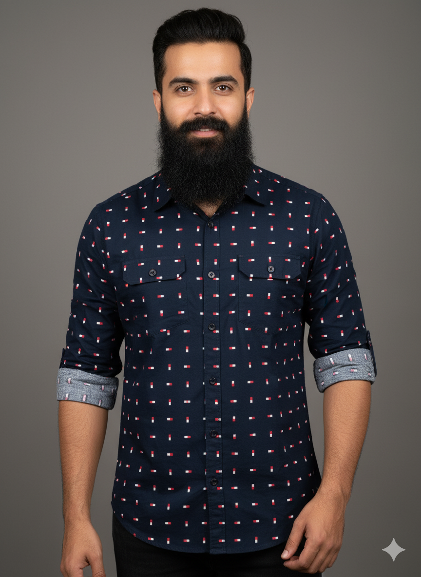 Premium Full Sleeve Double Pocket Shirt