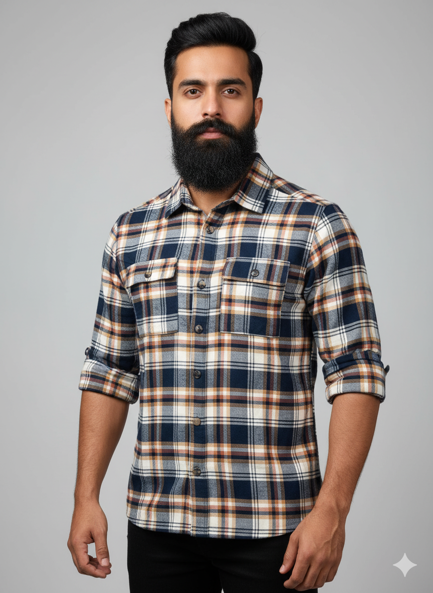 Premium Full Sleeve Double Pocket Shirt