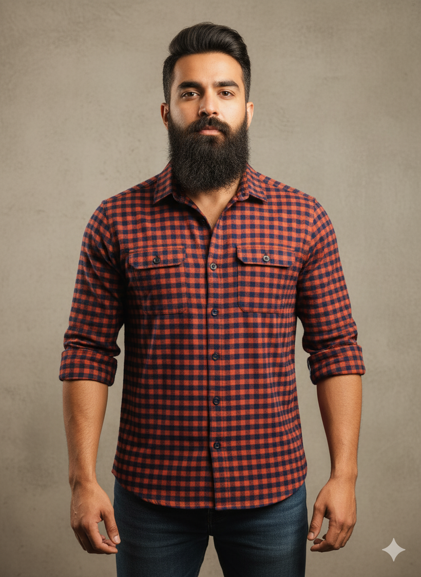 Premium Full Sleeve Double Pocket Shirt