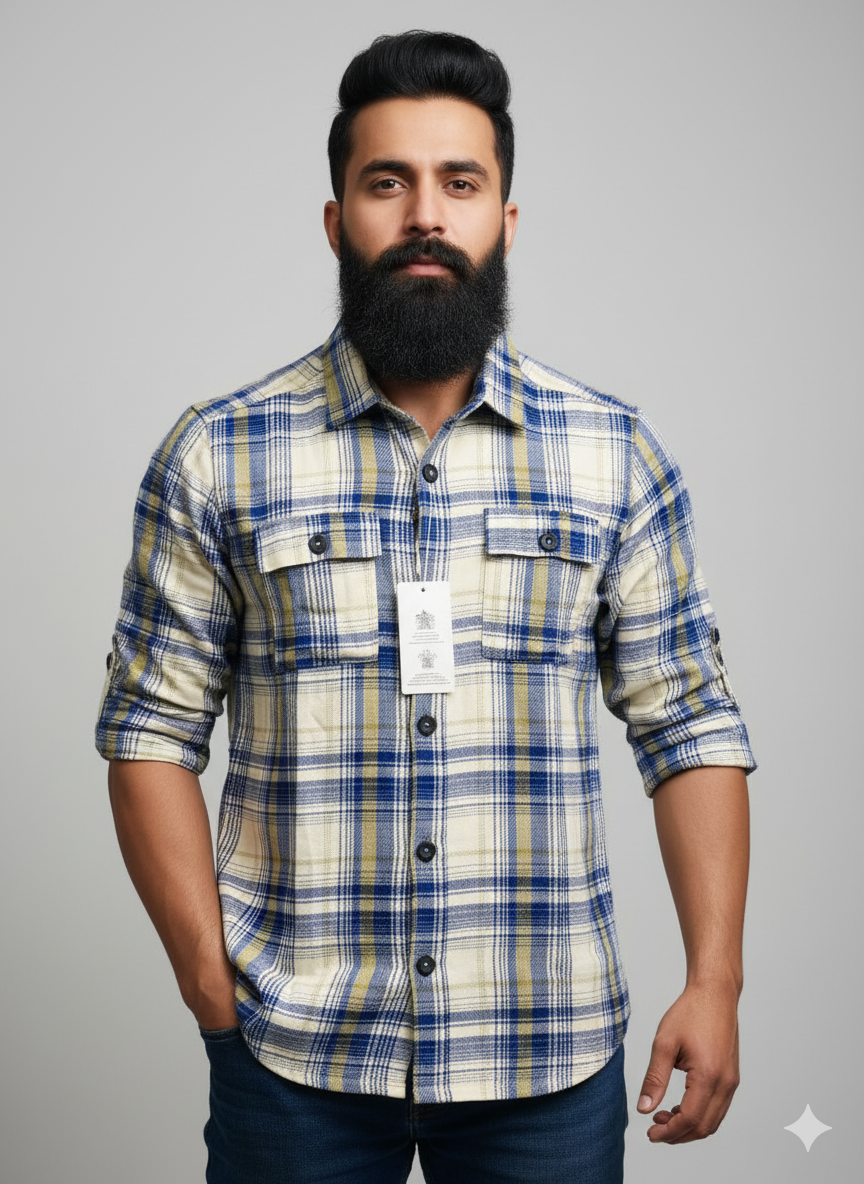 Premium Full Sleeve Double Pocket Shirt