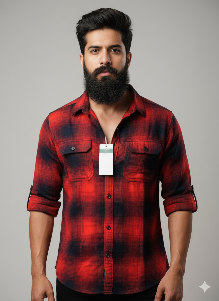 Premium Full Sleeve Double Pocket Shirt