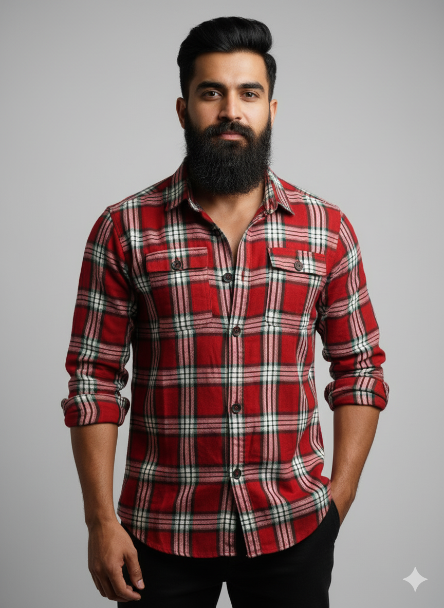 Premium Full Sleeve Double Pocket Shirt
