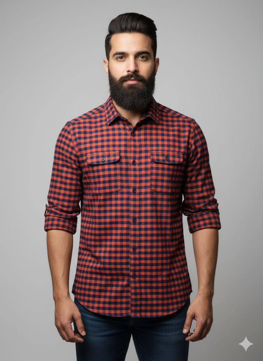 Premium Full Sleeve Double Pocket Shirt