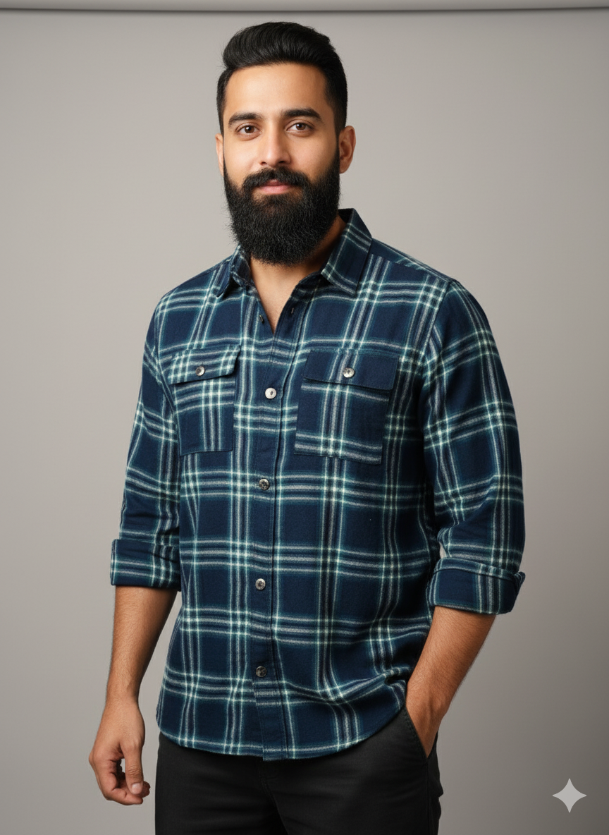 Premium Full Sleeve Double Pocket Shirt