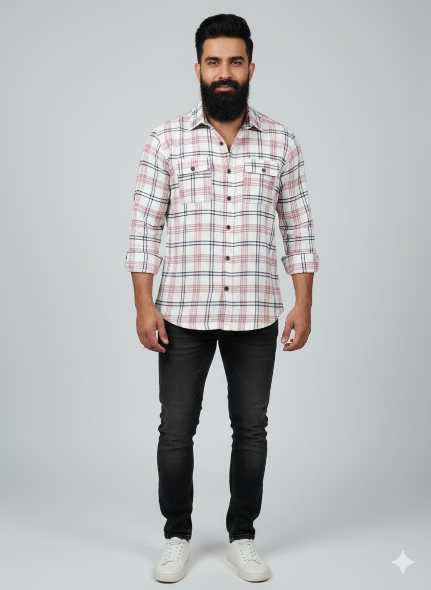 Premium Full Sleeve Double Pocket Shirt