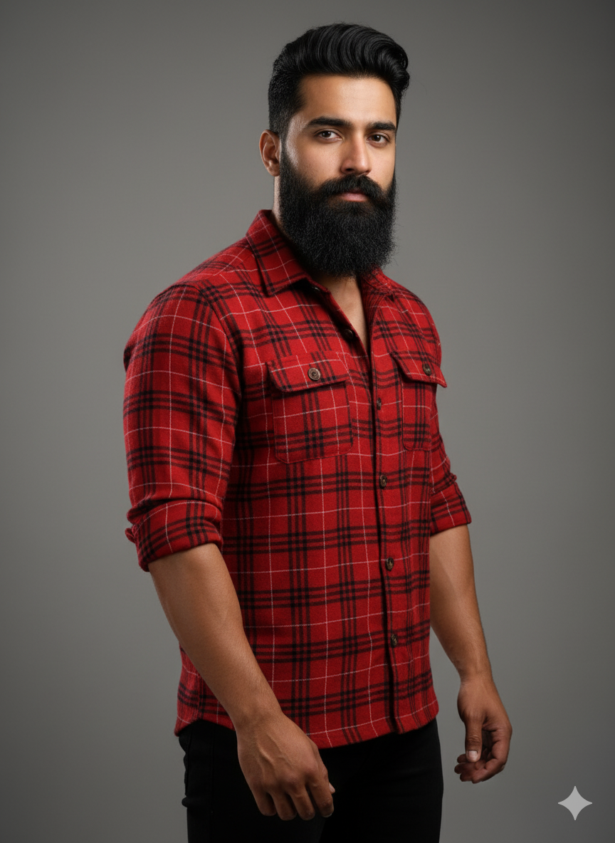 Premium Full Sleeve Double Pocket Shirt