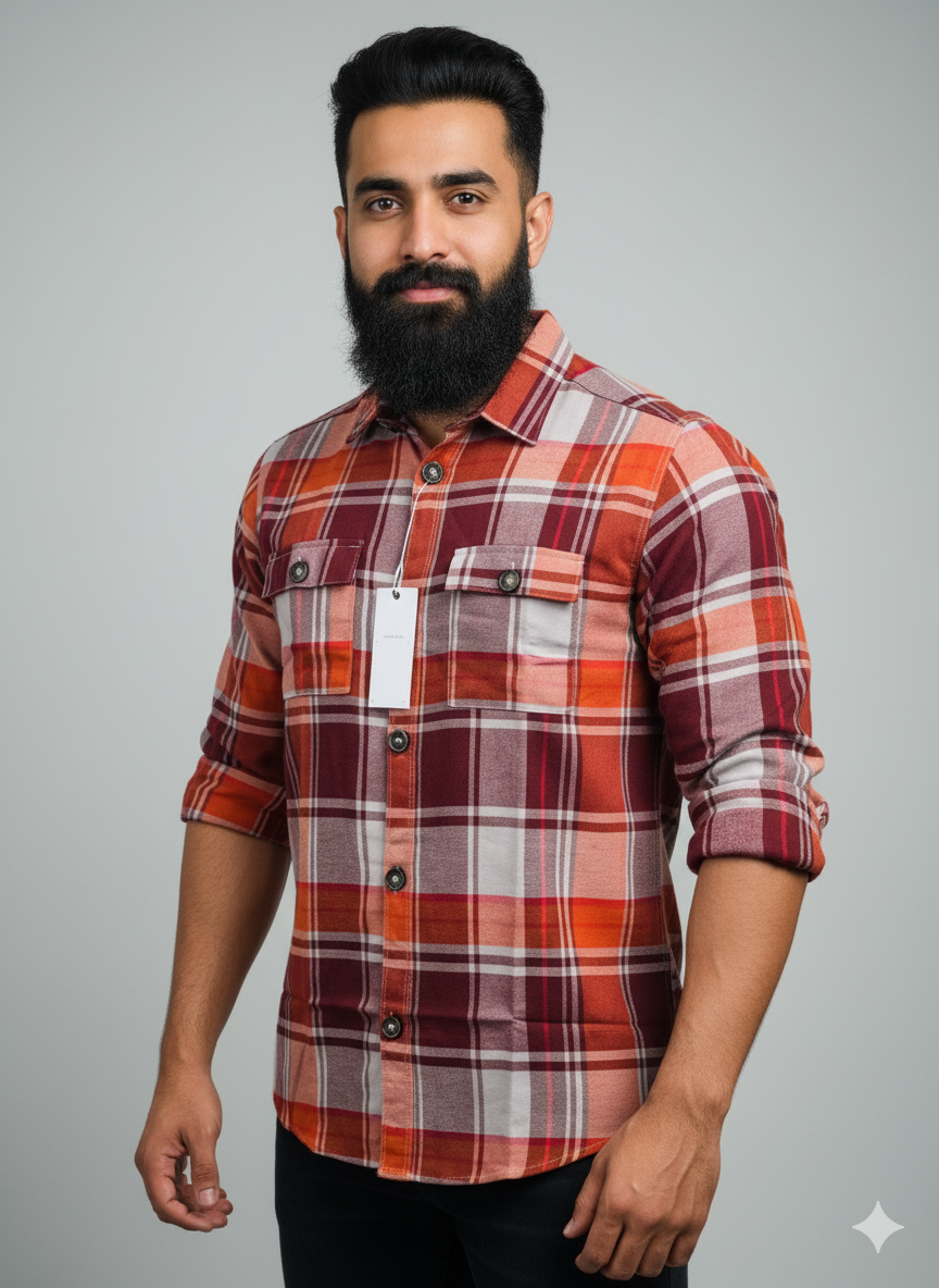 Premium Full Sleeve Double Pocket Shirt