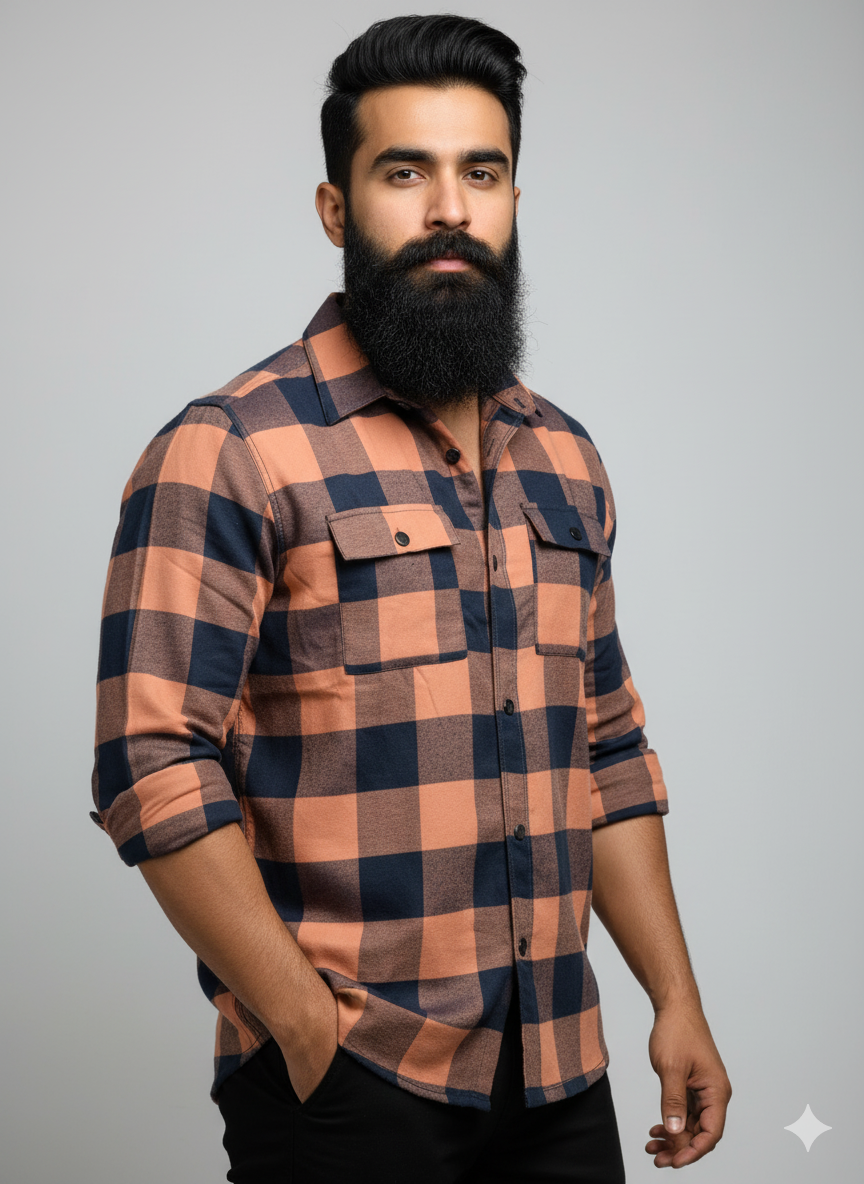 Premium Full Sleeve Double Pocket Shirt