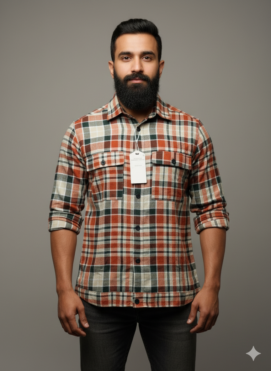 Premium Full Sleeve Double Pocket Shirt