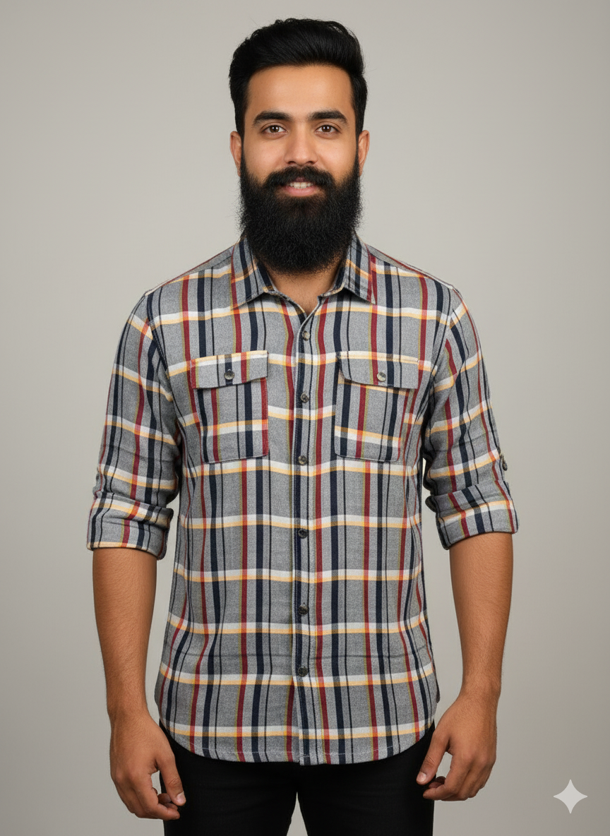 Premium Full Sleeve Double Pocket Shirt