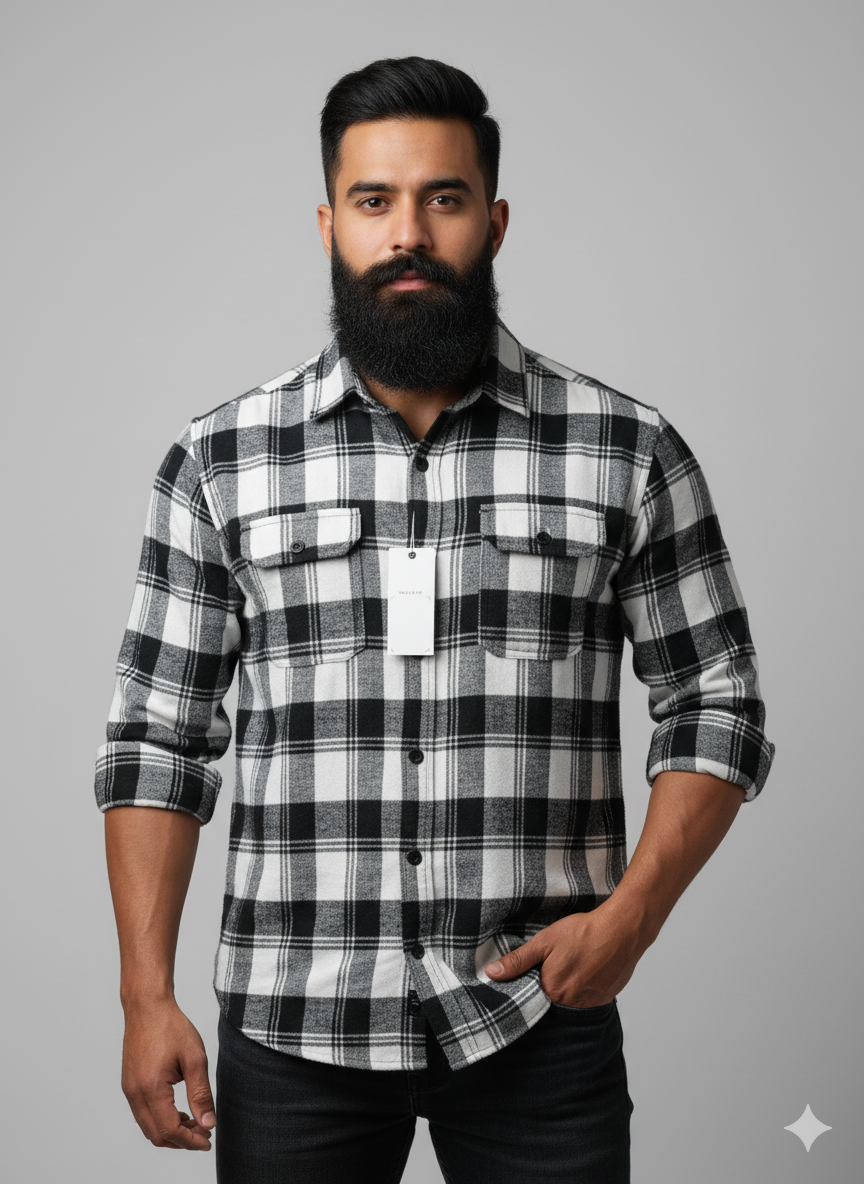 Premium Full Sleeve Double Pocket Shirt