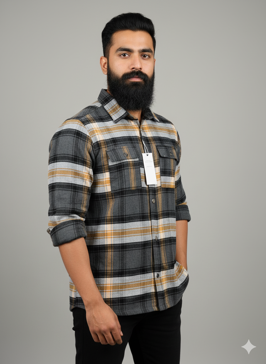 Premium Full Sleeve Double Pocket Shirt