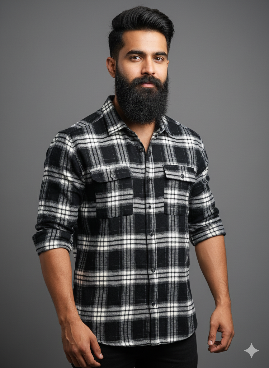 Premium Full Sleeve Double Pocket Shirt