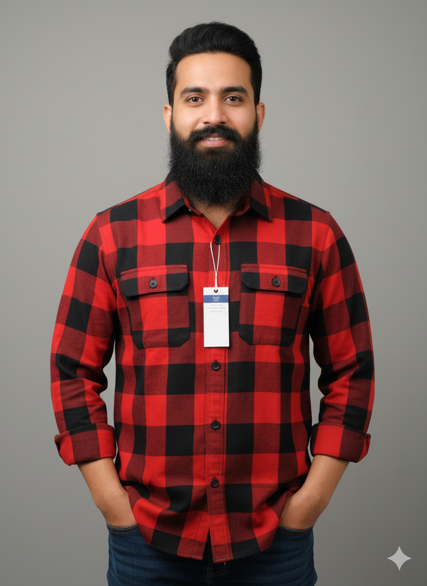 Premium Full Sleeve Double Pocket Shirt