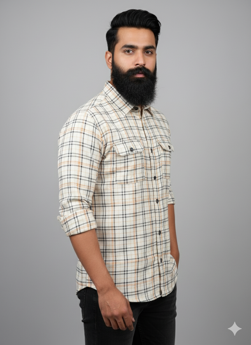 Premium Full Sleeve Double Pocket Shirt