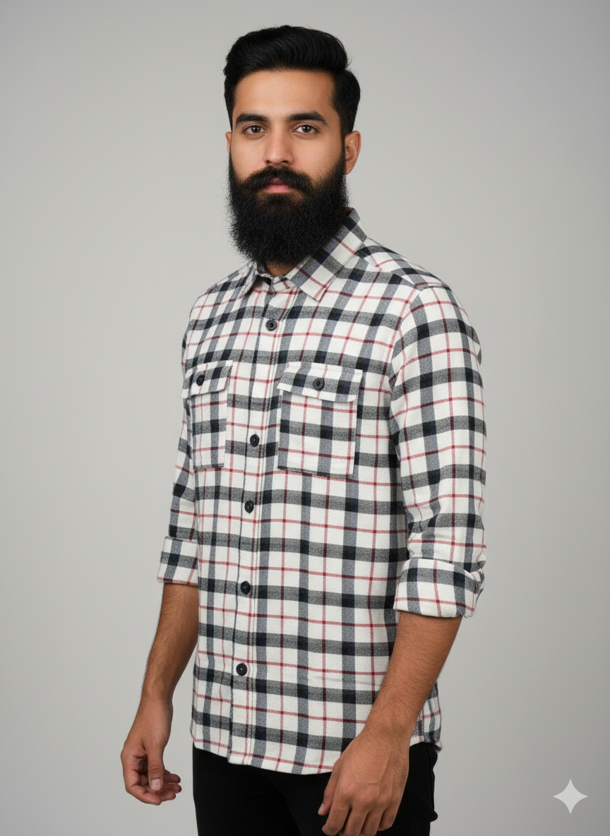 Premium Full Sleeve Double Pocket Shirt