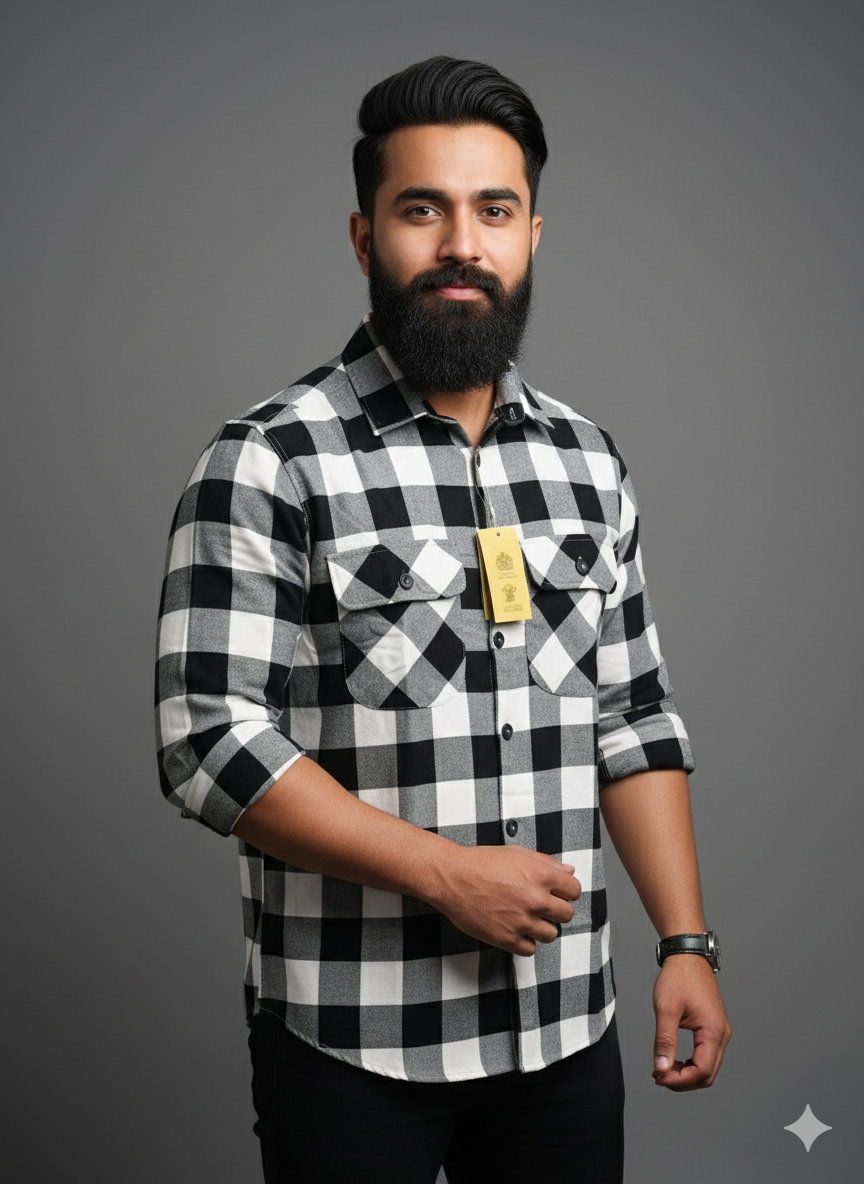 Premium Full Sleeve Double Pocket Shirt