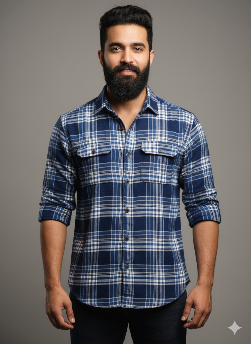 Premium Full Sleeve Double Pocket Shirt
