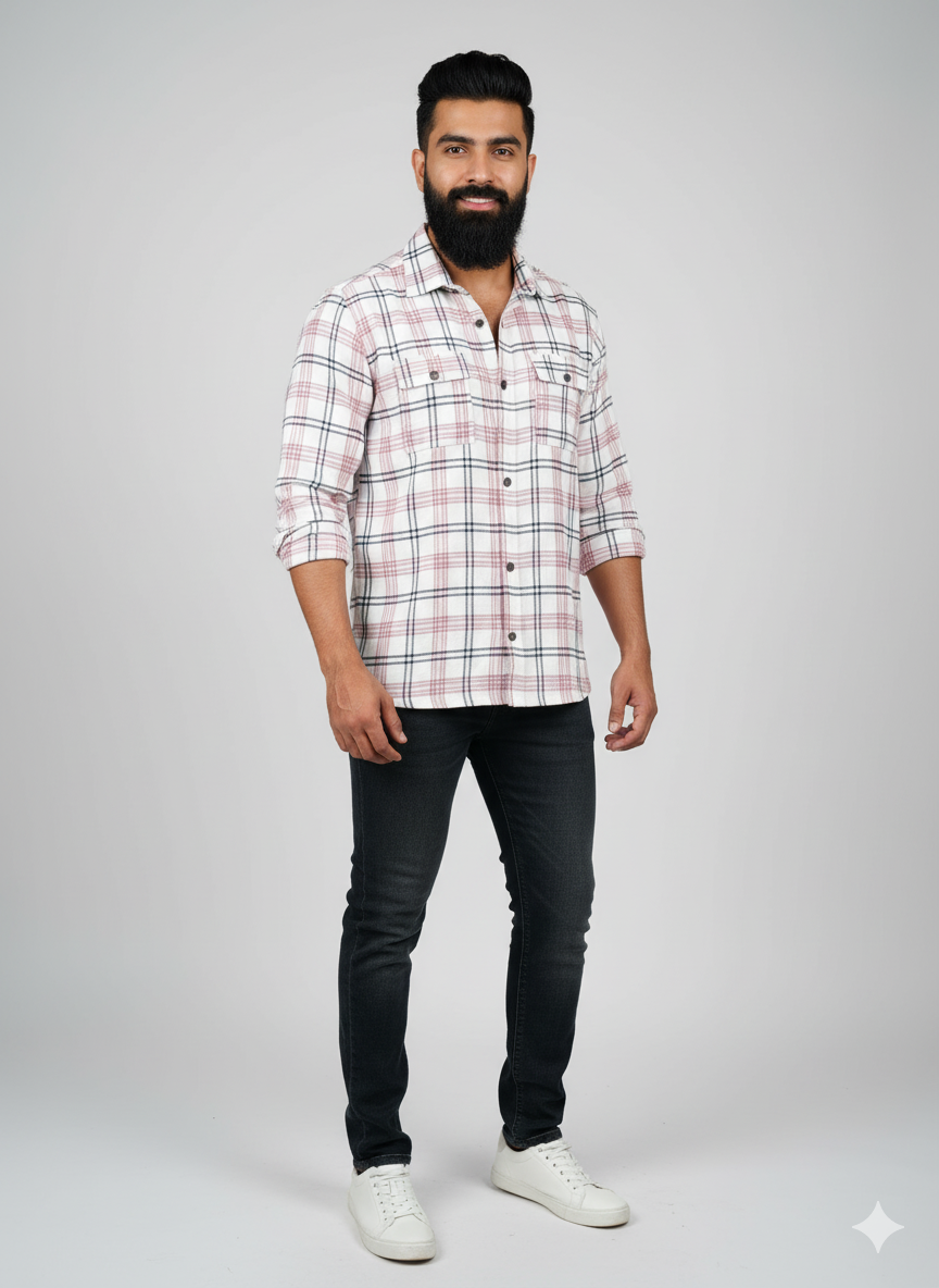 Premium Full Sleeve Double Pocket Shirt
