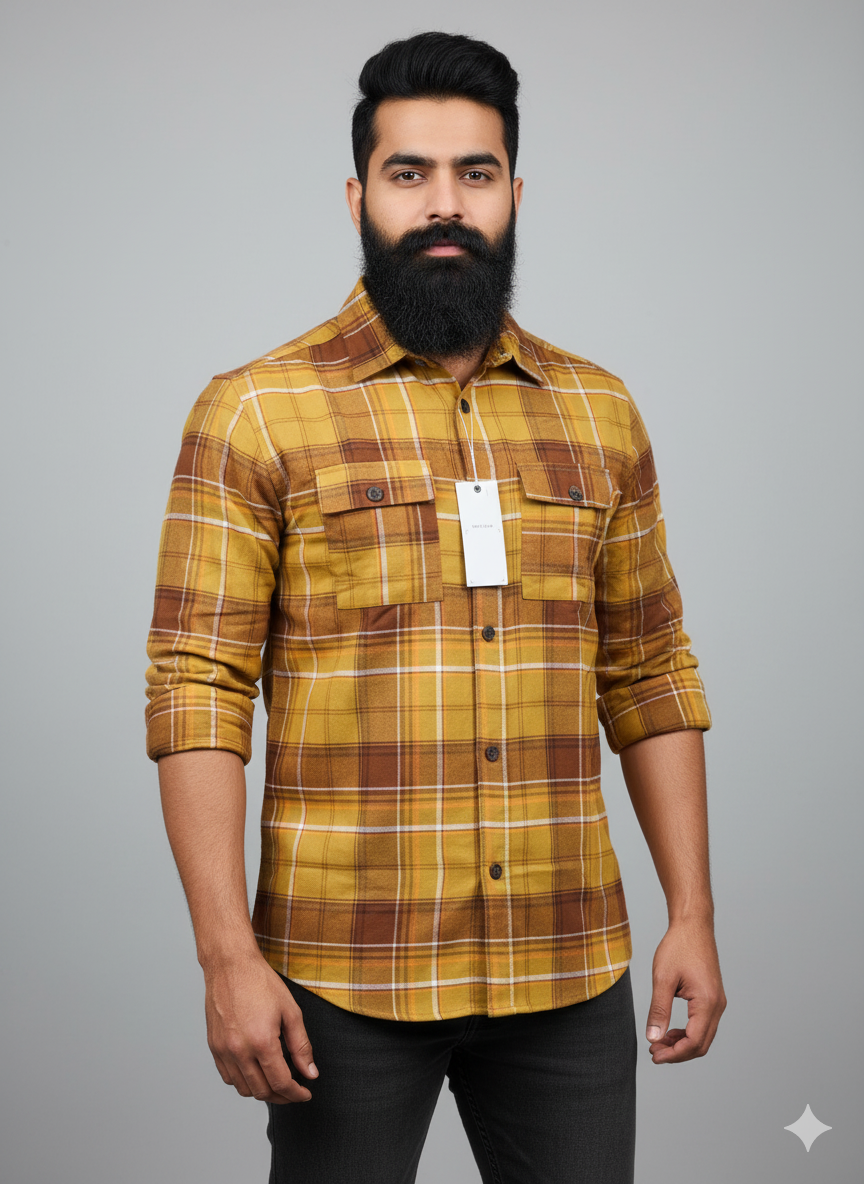 Premium Full Sleeve Double Pocket Shirt