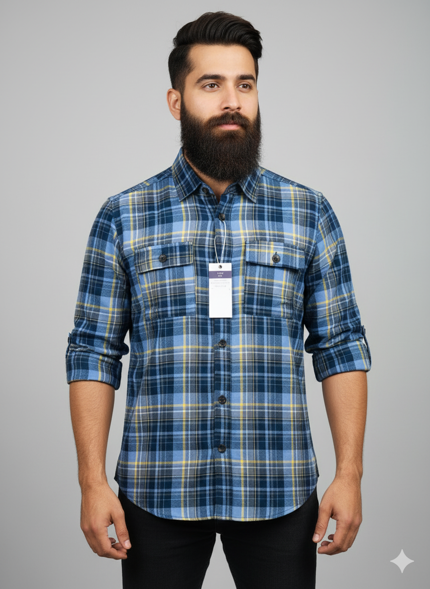 Premium Full Sleeve Double Pocket Shirt