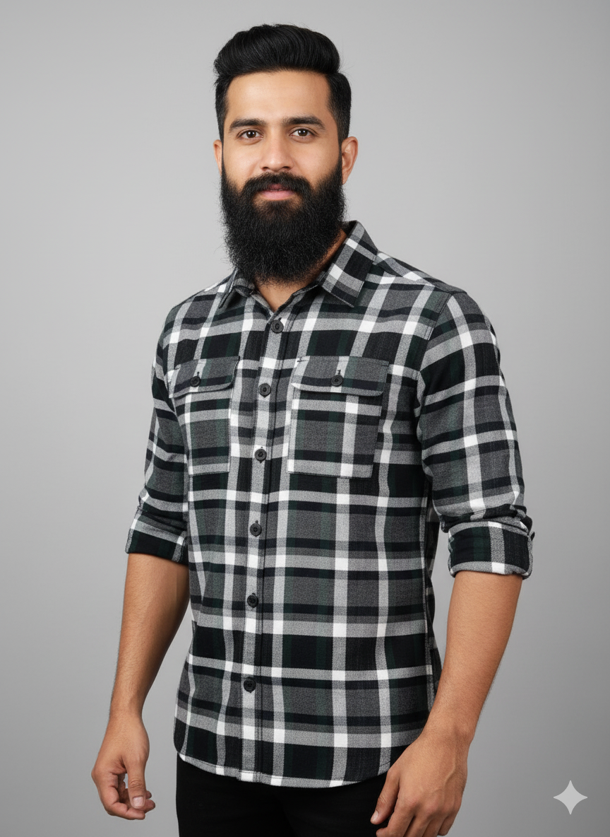 Premium Full Sleeve Double Pocket Shirt
