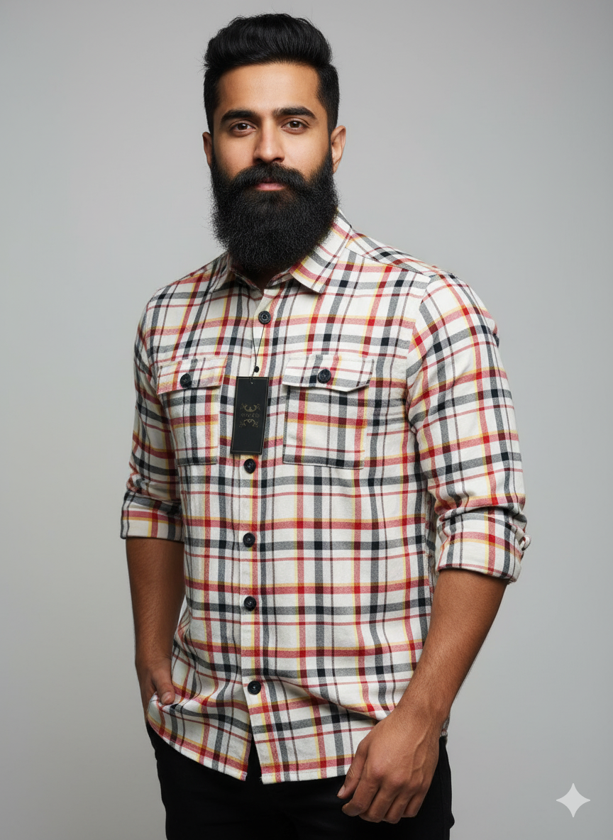 Premium Full Sleeve Double Pocket Shirt