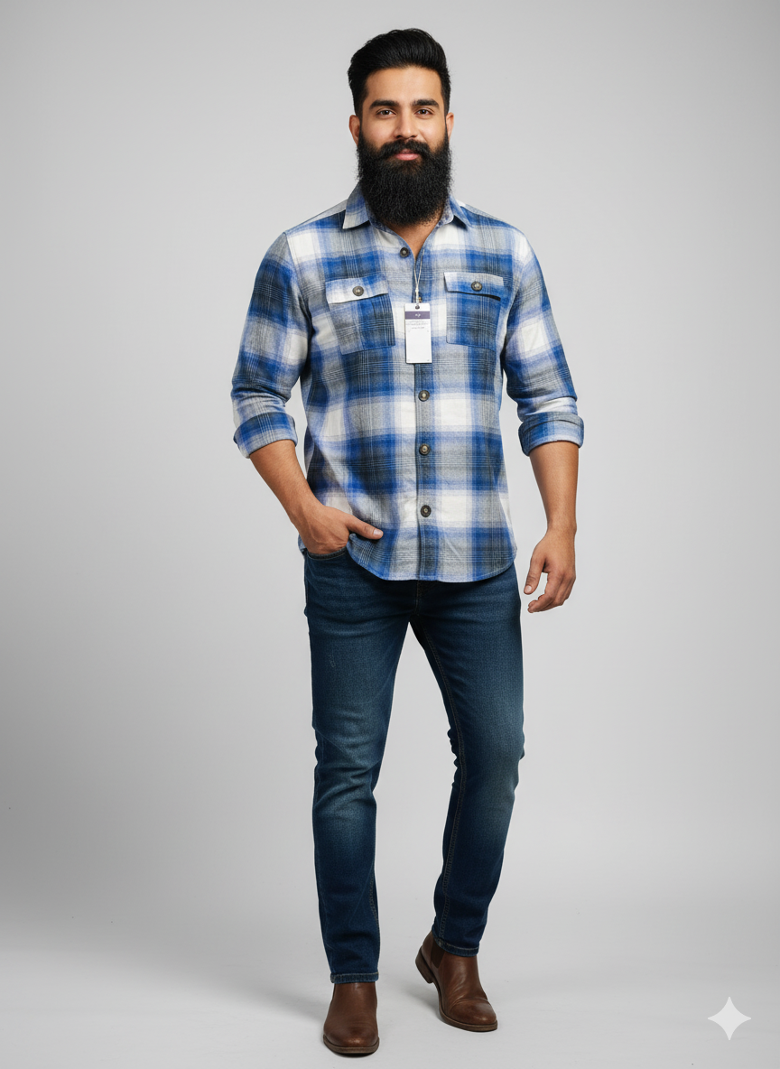 Premium Full Sleeve Double Pocket Shirt