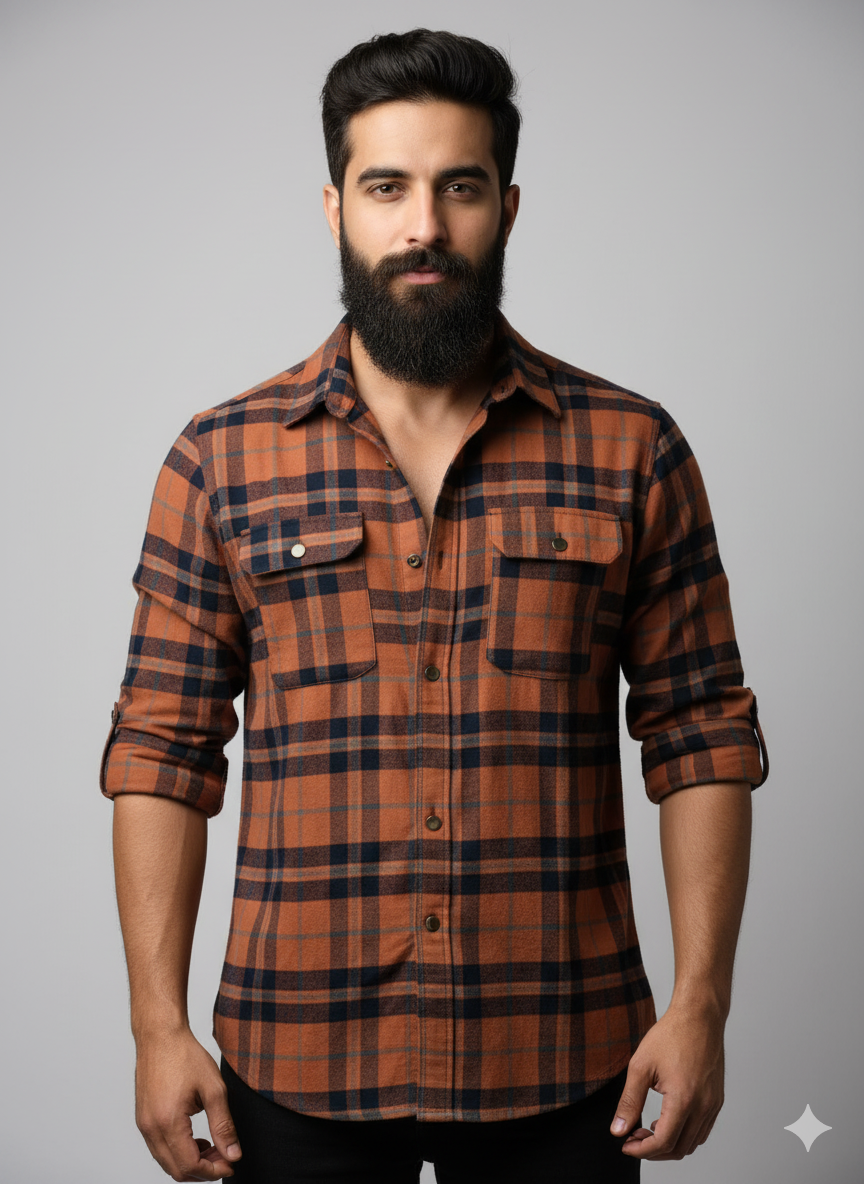 Premium Full Sleeve Double Pocket Shirt